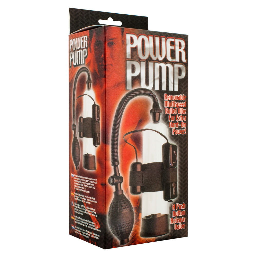 Power Pump Vibrating Penis Pump|Side View|"Multi-function vacuum system with vibration - side view"