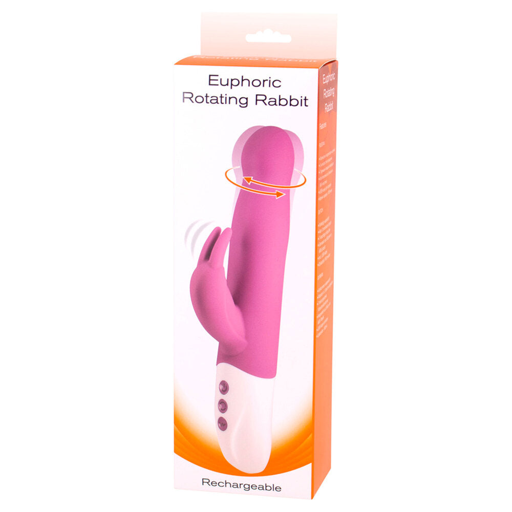 Rechargeable-Euphoric-Rotating-Rabbit-Vibrator|Side View|"rotating design-side view"