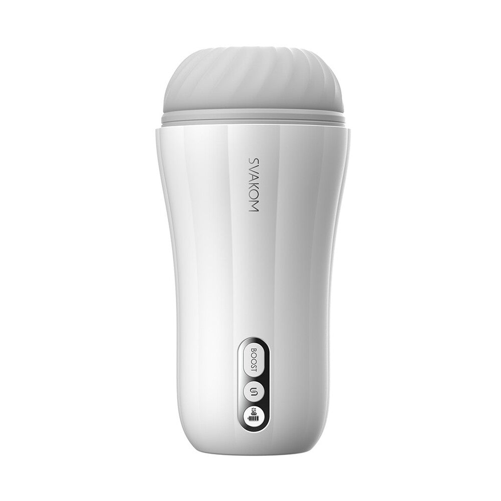 Svakom Robin Powerful Vibrating Masturbator|Side View|"vibrating detail - side view"