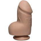 The D Fat D 6 Inch Vanilla Dildo With Balls|Front View|"vanilla dildo balls - front view"