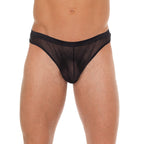 Mens Black Mesh GString|Front View|"mesh design-front view"|