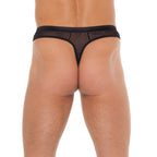 Mens Black Mesh GString|Side View|"string features-side view"|