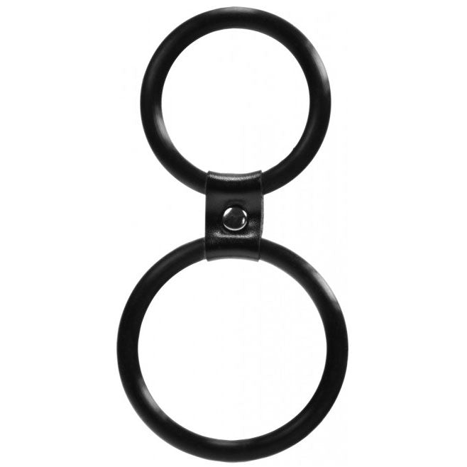 Dual Rings Shaft And Balls Ring|Front View|"dual design - front view"