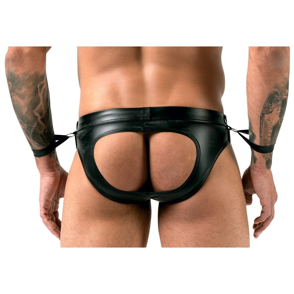 Svenjoyment Jock Brief With Handcuffs|Side View|"brief features-side view"|