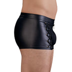 NEK Matt Black Tight Fitting Pants|Side View|"matt features-side view"|