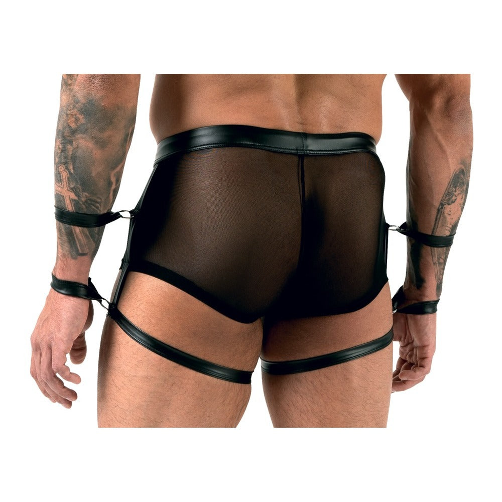 Svenjoyment Pants With Arm Restraints|Side View|"pants features-side view"|