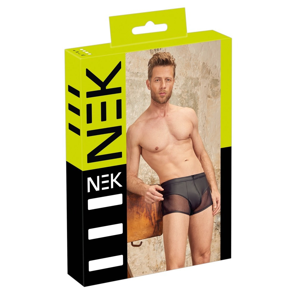 NEK Matte Look Pants With Zip Opening Black|Set View|"complete pants set-set view"|