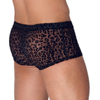 Noir Sheer Animal Print Pants|Side View|"animal print features-side view"|
