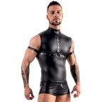 Svenjoyment Sleeveless Top With Chest Harness And Arm Loops|Front View|"harness design-front view"|