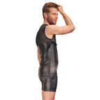 NEK Matte Look Shirt With Chest Harness Black|Detail View|"shirt details-detail view"|