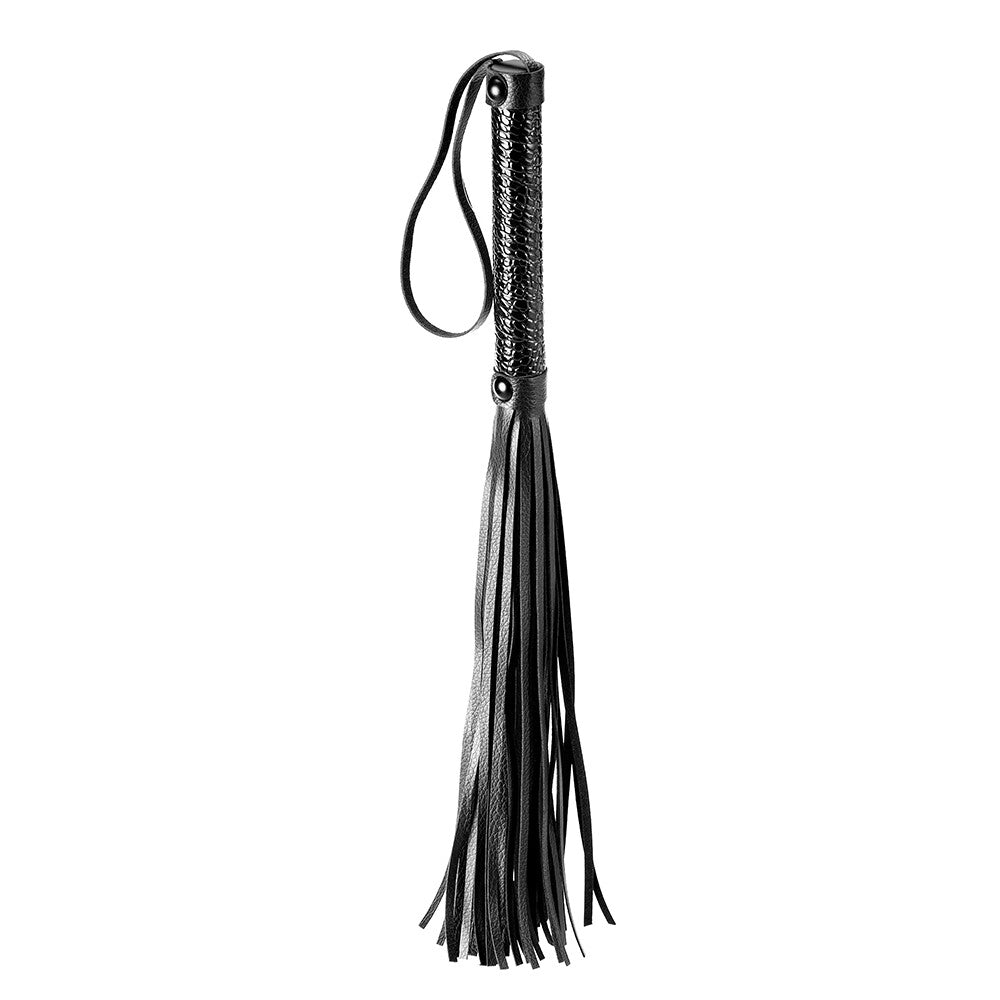 Blaze Luxury Fetish Whip Black|Front View|"fetish whip-front view"|