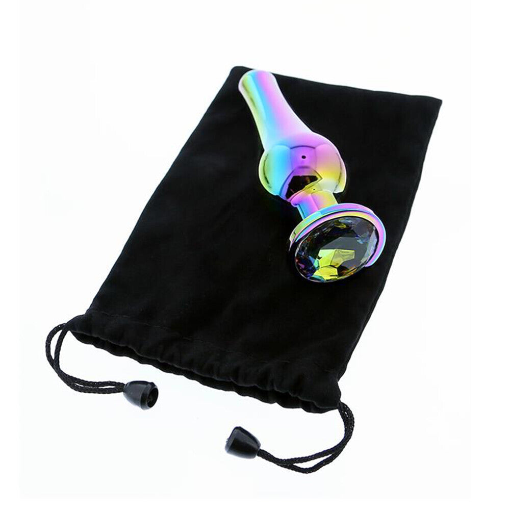 Gleaming Butt Plug Set Multicoloured|Detail View|"luxury metal plug details-detail view"|