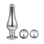 Gleaming Butt Plug Set Silver|Side View|"silver plug set features-side view"|