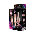 Gleaming Butt Plug Set Rose Gold|Set View|"complete rose gold plug set-set view"|