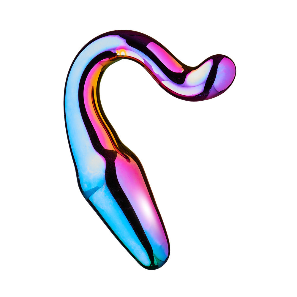 Glamour Glass Sleek Anal Tail Plug|Side View|"sleek tail design-side view"|