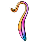 Glamour-Glass-Elegant-Curved-Dildo|Front View|"glass dildo-front view"