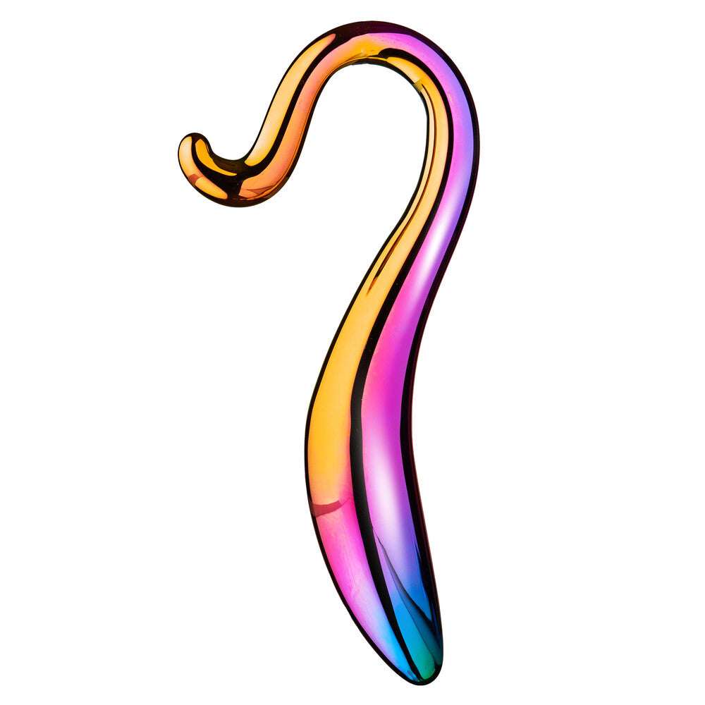 Glamour-Glass-Elegant-Curved-Dildo|Front View|"glass dildo-front view"