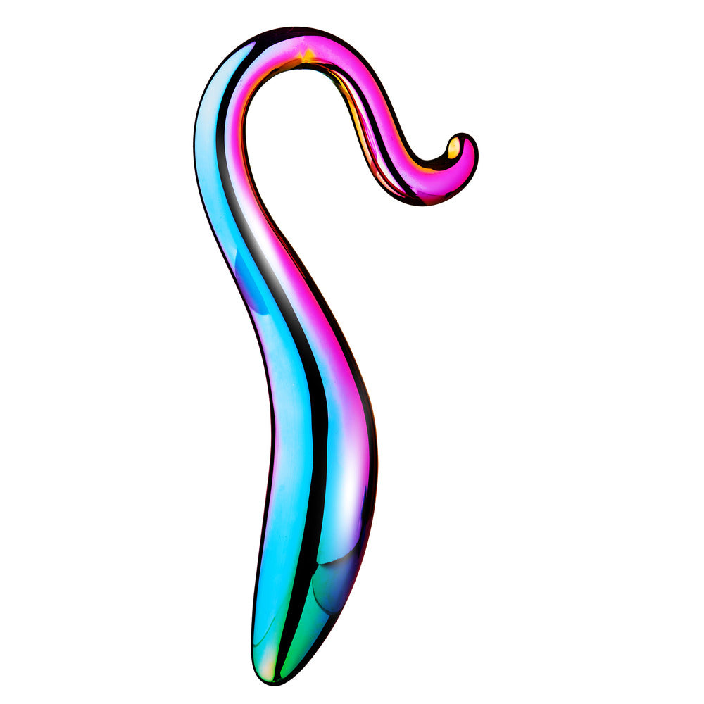Glamour-Glass-Elegant-Curved-Dildo|Side View|"curved design-side view"