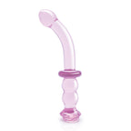 Glaze Glass Rosebud GSpot Dildo|Front View|"glass gspot dildo - front view"