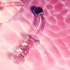 Glaze Glass Rosebud GSpot Dildo|Back View|"glass gspot dildo - back view"
