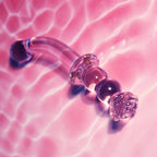 Glaze Glass Rosebud GSpot Dildo|Detail View|"glass gspot dildo - detail view"