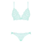 Obsessive Delicanta Set Mint Bra And Panties|Back View|"mint lingerie set - back view"