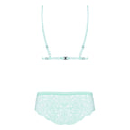 Obsessive Delicanta Set Mint Bra And Panties|Detail View|"mint lingerie set - detail view"