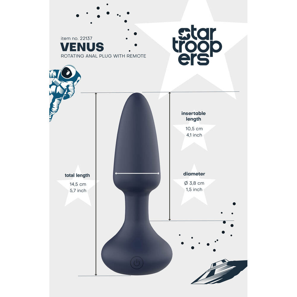 Startroopers Venus Rotating Remote Control Anal Plug | Detail View | "Remote plug - detail view"