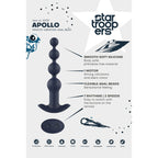 Startroopers Apollo Remote Vibrating Anal Beads | Back View | "Vibrating beads - back view"
