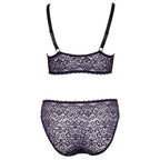 Cottelli Curves Delicate Lace Bralette And Briefs|Detail View|"plus size lace lingerie set - detail view"