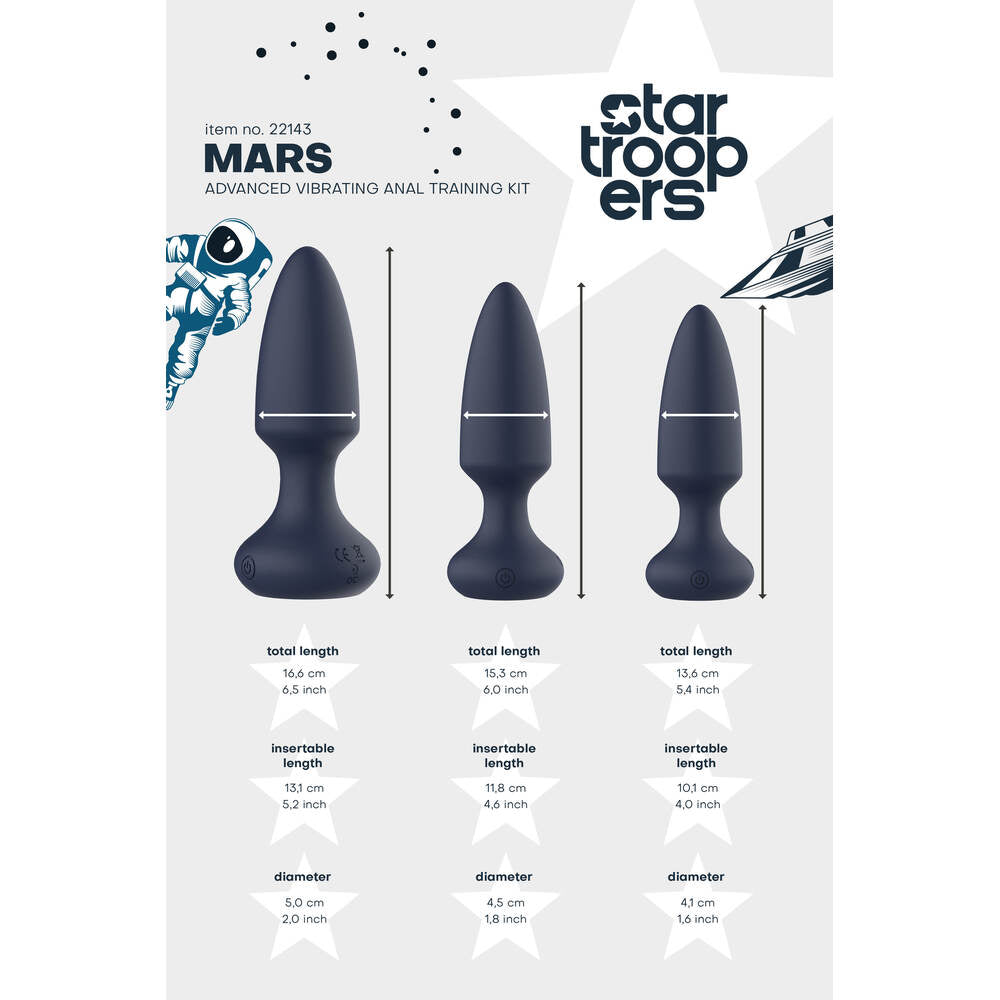 Startroopers Mars Advanced Vibrating Anal Vibe Kit | Detail View | "Anal vibe kit - detail view"