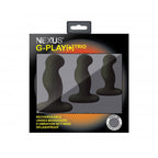 Nexus-G-Play-Trio-Vibrating-Prostate-Massagers-Black|Side View|"ergonomic design-side view"