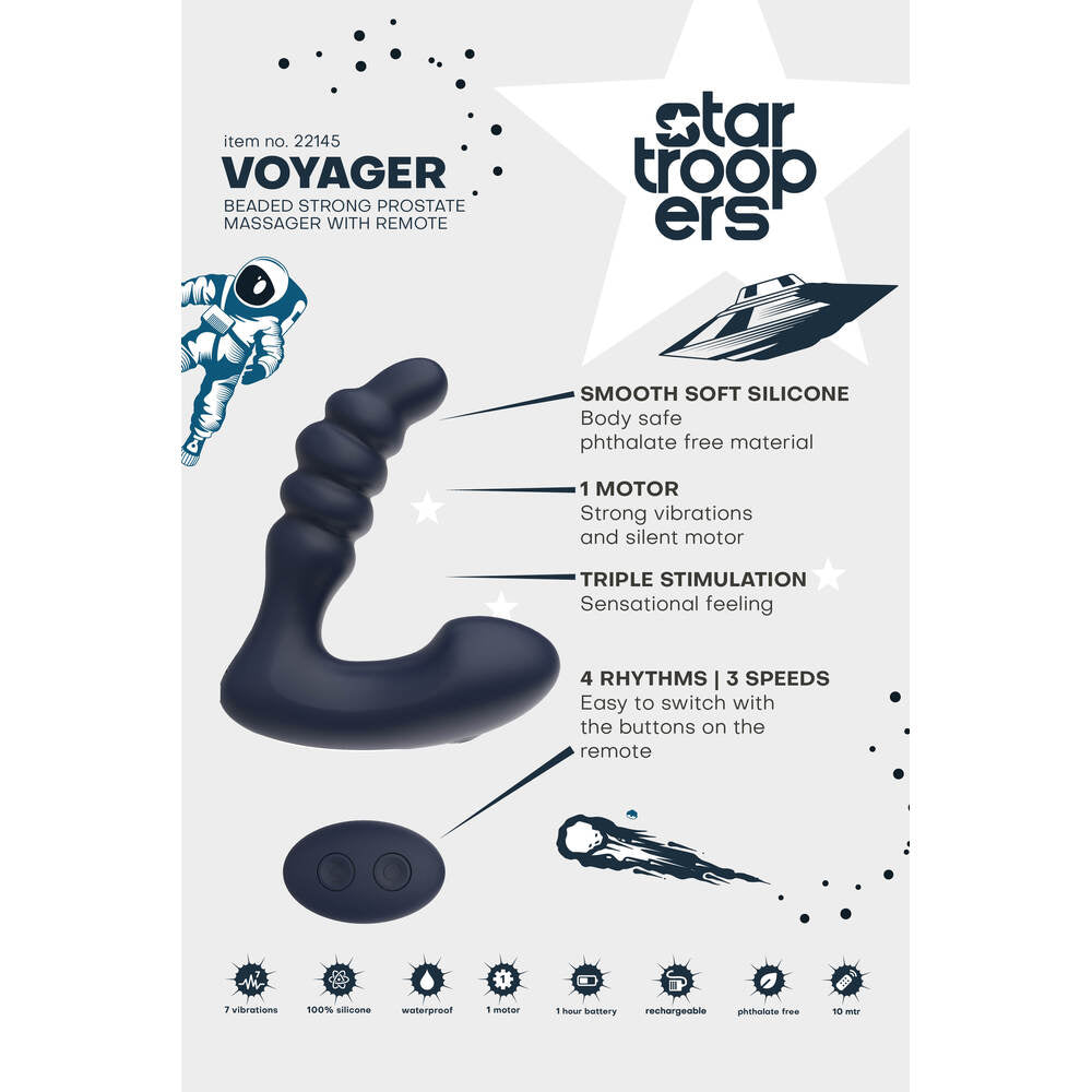Startroopers Voyager Prostate Massager | Back View | "Prostate massager - back view"