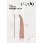 Nude Laurel Mini Travel Massager|Detail View|"Nude Laurel Mini Travel Massager - detail view"
