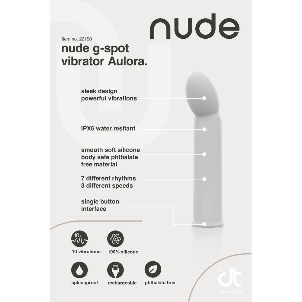 Nude Aulora Mini GSpot Vibrator|Back View|"Nude Aulora Mini GSpot Vibrator - back view"