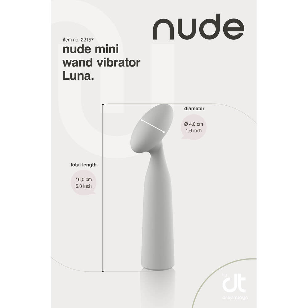 Nude Luna Mini Wand Vibrator|Detail View|"Nude Luna Mini Wand Vibrator - detail view"