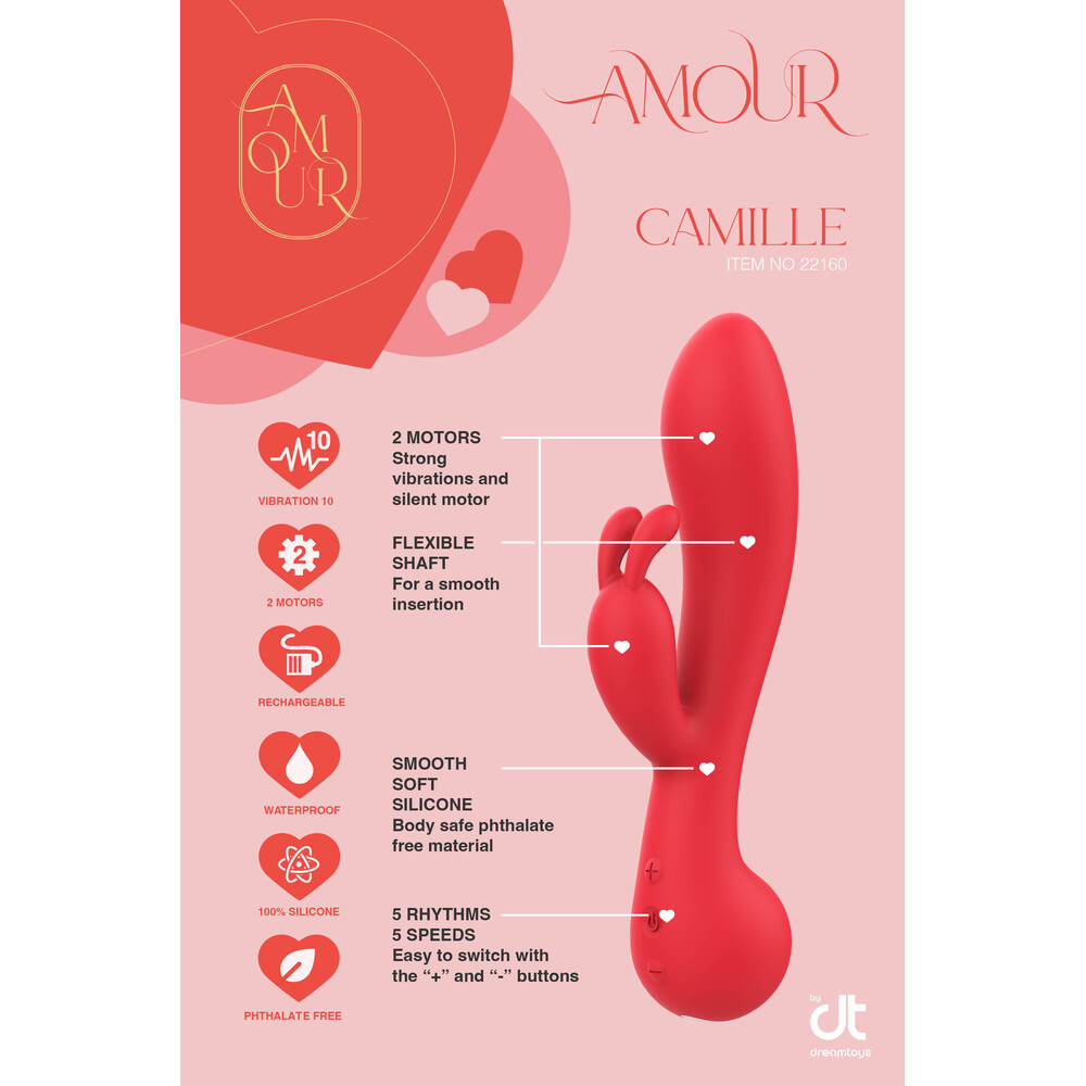Amour Rabbit Vibe Camille|Back View|"Amour Rabbit Vibe Camille - back view"