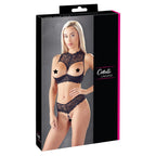 Cottelli Shelf Bra and String|Detail View|"shelf bra string set - detail view"