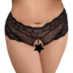 Cottelli Curves Panties With Pearl Chain|Front View|"pearl design-front view"|
