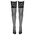 Cottelli Wide Lace Stay Ups|Back View|"wide lace stay ups - back view"