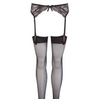NOXQSE Suspender Set Black|Back View|"black suspender set - back view"