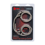 KINK Hogtied Bind and Tie 6mm Hemp Wrist or Ankle Cuffs|Set View|"complete set-set view"|