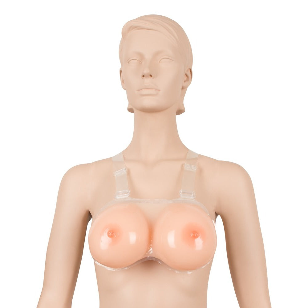 Strap On Silicone Breasts 1200g|Back View|"silicone breasts 1200g - back view"
