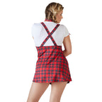 Cottelli Plus Size School Girl Uniform|Side View|"plus size schoolgirl costume - side view"