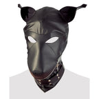 Imitation-Leather-Dog-Mask|Front-View|"faux-leather-mask-front-view"