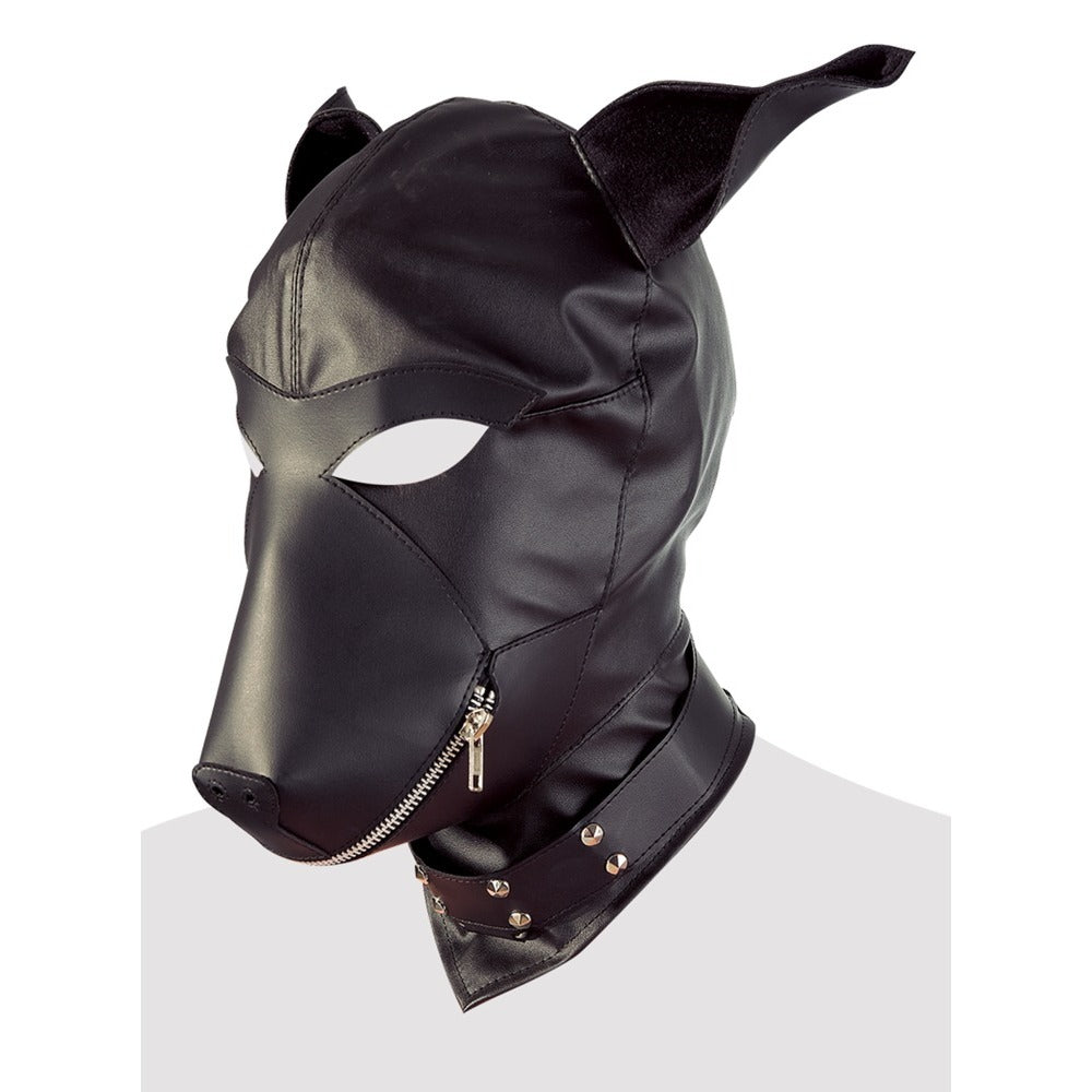 Imitation-Leather-Dog-Mask|Side-View|"costume-mask-side-view"