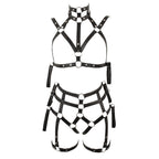 Bad Kitty 2 Piece Matt Look Bondage Set|Back View|"matt bondage set - back view"