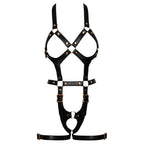 Bad-Kitty-Leather-Look-Body-Harness|Back-View|"harness-straps-back-view"