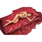 Red Orgy Bedsheets|Back View|"waterproof sheet features-back view adult toys direct"|