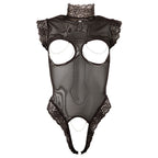 Cottelli Cupless and Crotchless sheer Body|Back View|"sheer cupless body - back view"